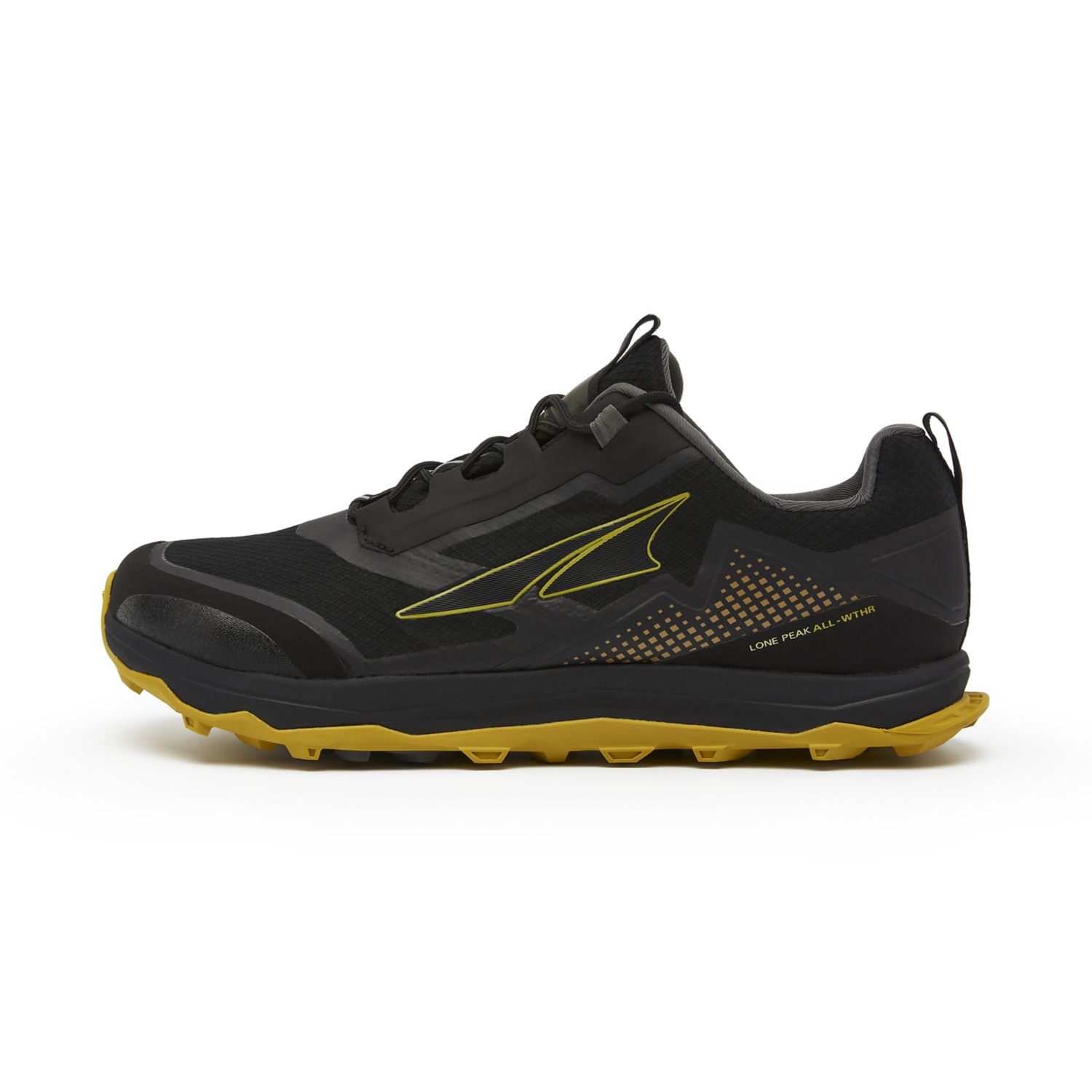 Altra Lone Peak All-wthr Low Trailrunning Schoenen Heren Zwart Geel | Belgie-36147589