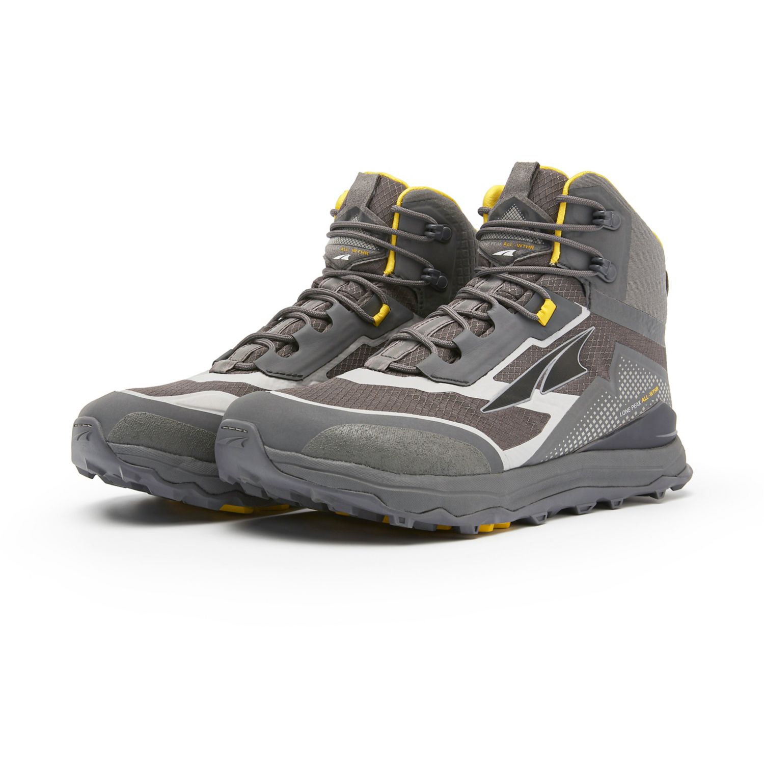 Altra Lone Peak All-wthr Mid Wandellaarzen Heren Grijs Geel | Belgie-30265879