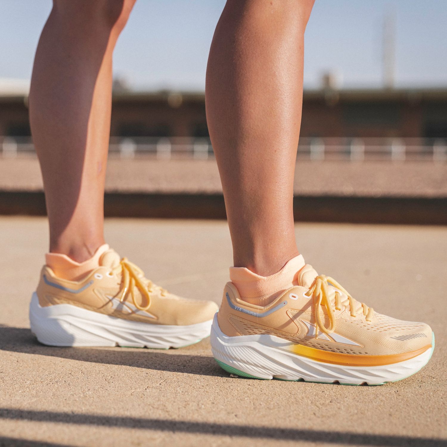 Altra Via Olympus Road Loopschoenen Dames Groen Oranje | Belgie-16943029